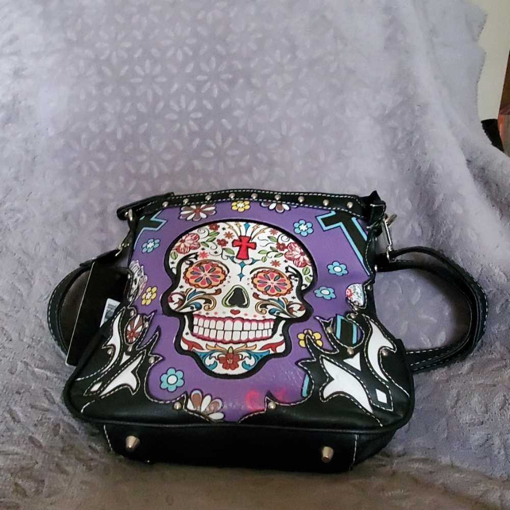 Small sugar skull handbag